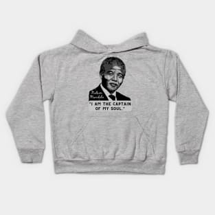 Nelson Mandela Portrait And Quote Kids Hoodie